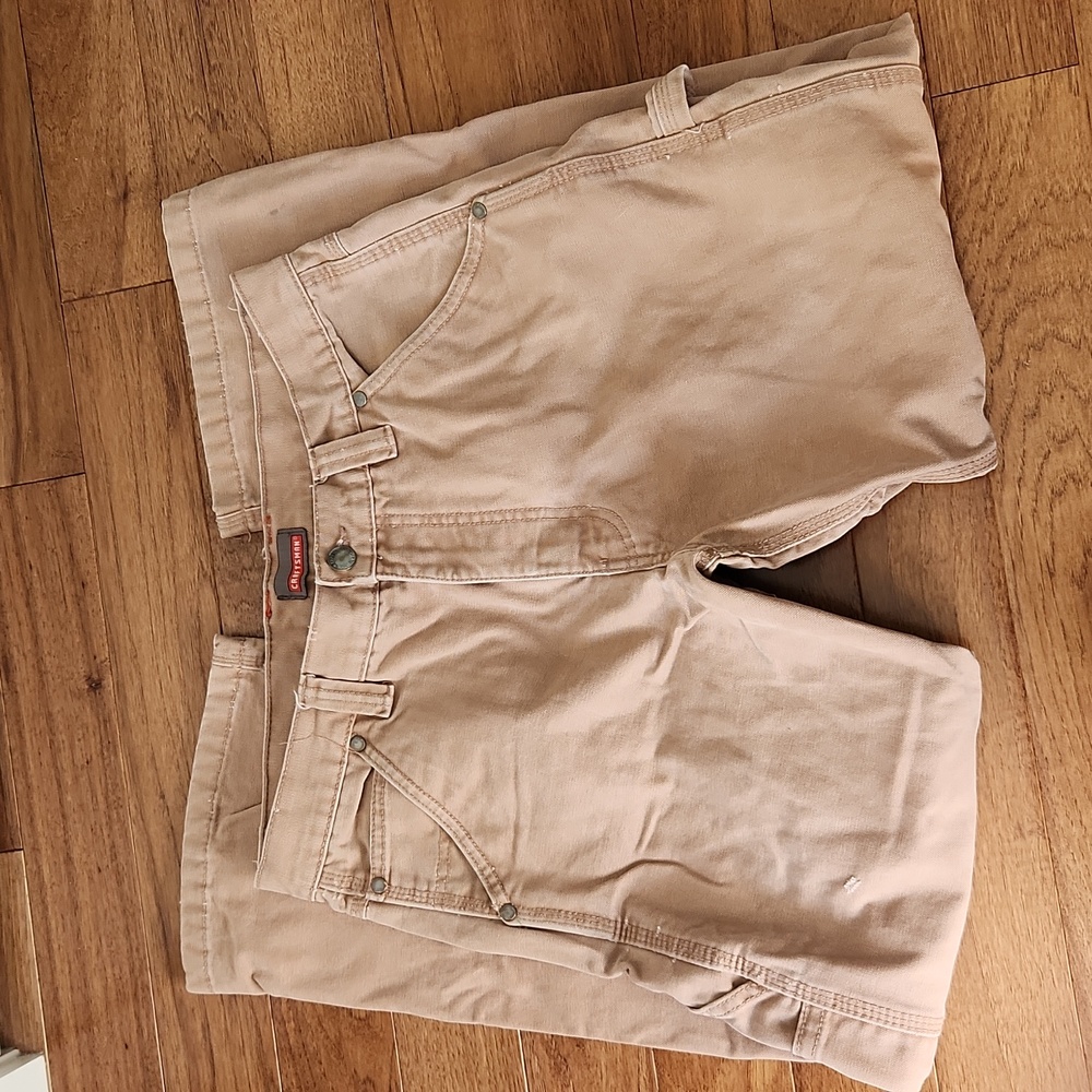 Craftsman canvas carpenter pants, tan